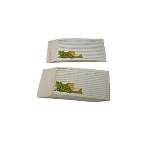 Vtg‎ Heres Whats Cooking Recipe Cards 40 3" X 5" Wine Cheese Grapes